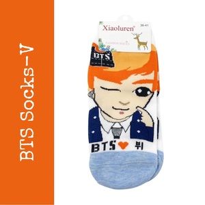 K-Pop BTS Women's Character Socks-V